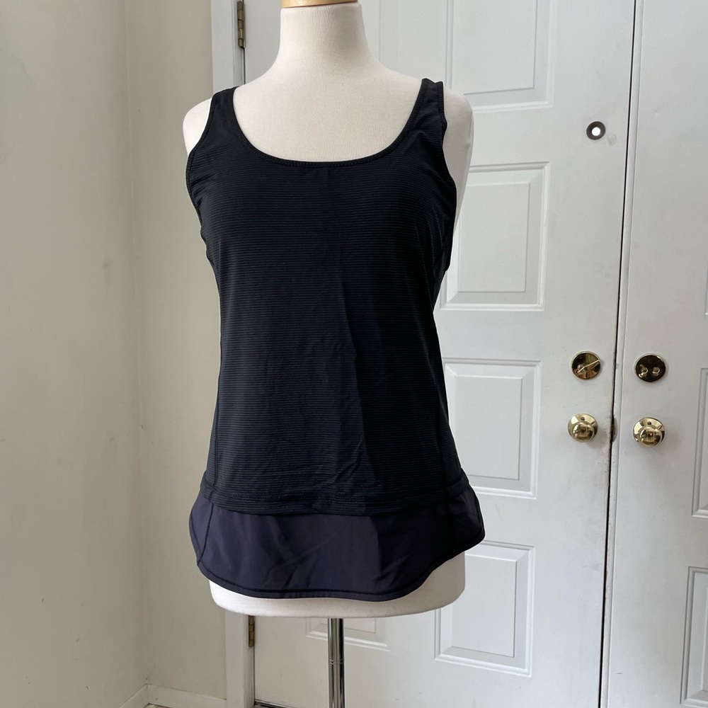 Lululemon Black Tank Top with thin lines